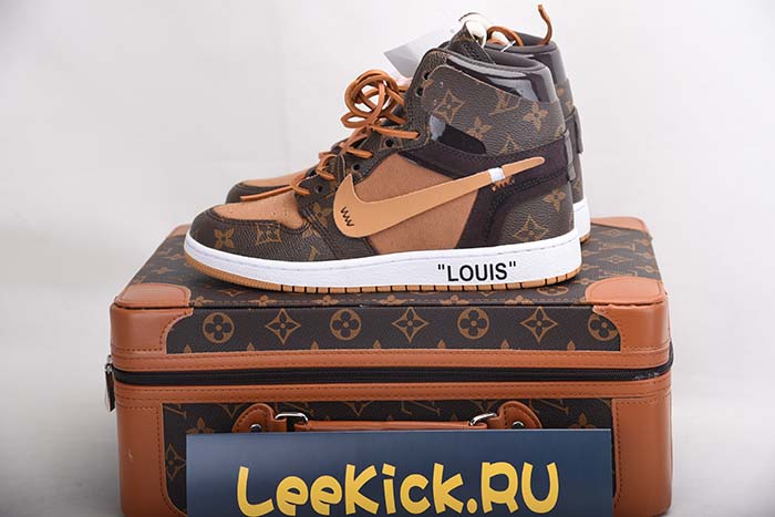 l**is V*t*n x off-white x air jordan 1 customs mens aq0818-202
