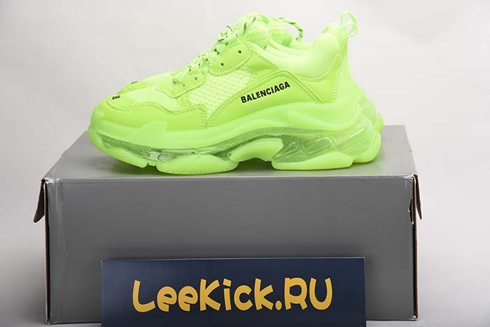 Ba*len*cia*ga triple s trainers clear sole fllo yellow 541624 w09o1 9002