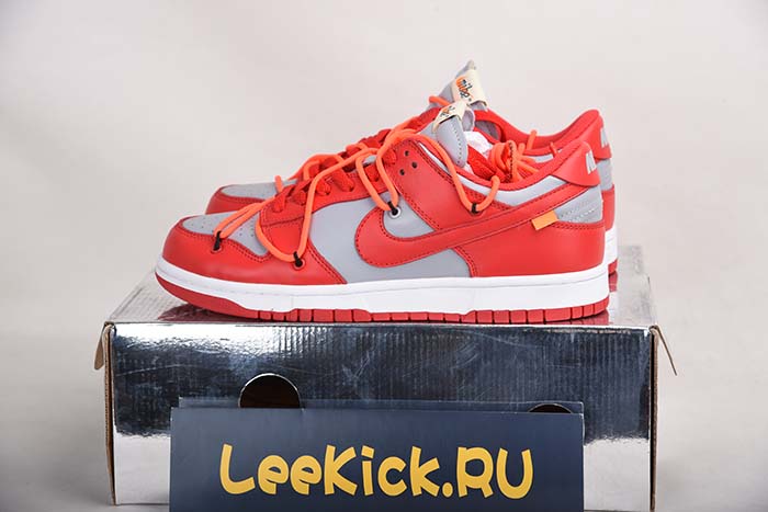 NIKE DUNK LOW OFF-WHITE UNIVERSITY RED - CT0856-600