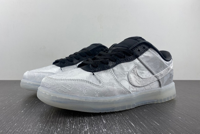 CLOT x fragment x Nike Dunk Low Colorway White/Black FN0315-110