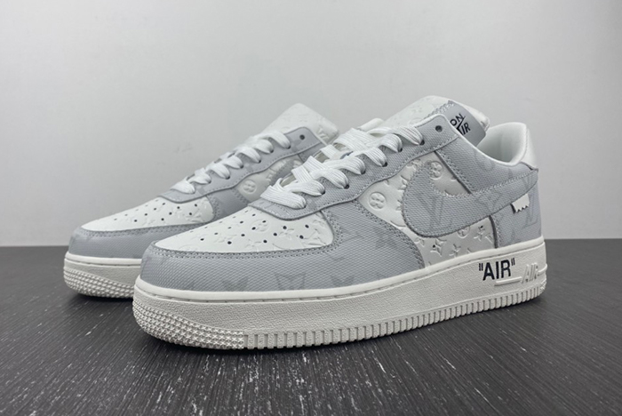 l**is V*t*n x air force 1 trainer sneaker white grey