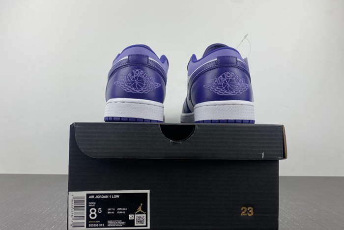 Air Jordan 1 Low Purple White 553558-515