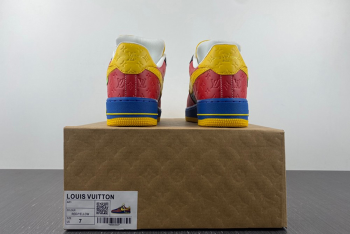 l**isV*t*n x nike air force blue red yellow