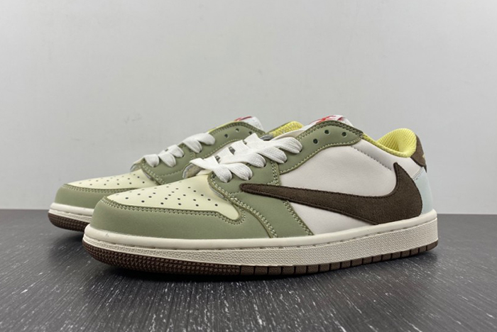 Travis Scott x Air Jordan 1 Low white green brown