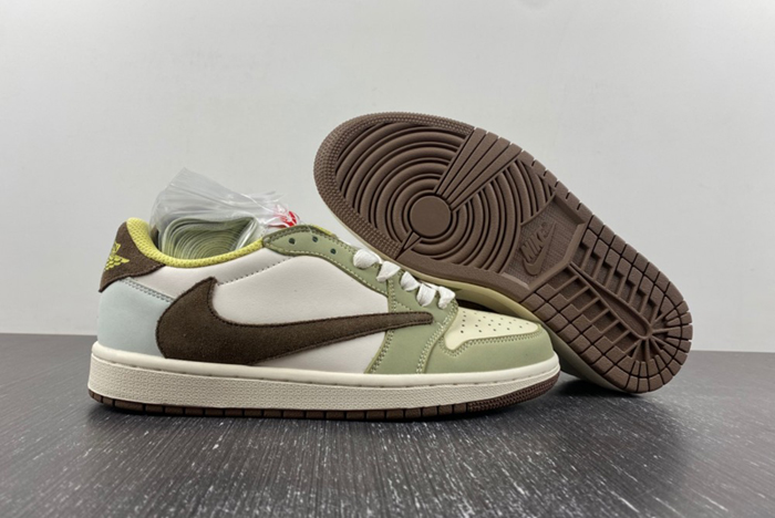 Travis Scott x Air Jordan 1 Low white green brown