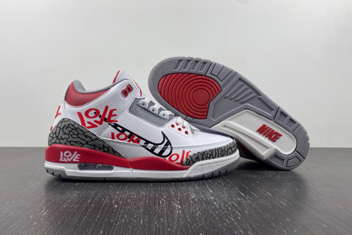 Air Jordan 3 White Gray Red DN3707-160