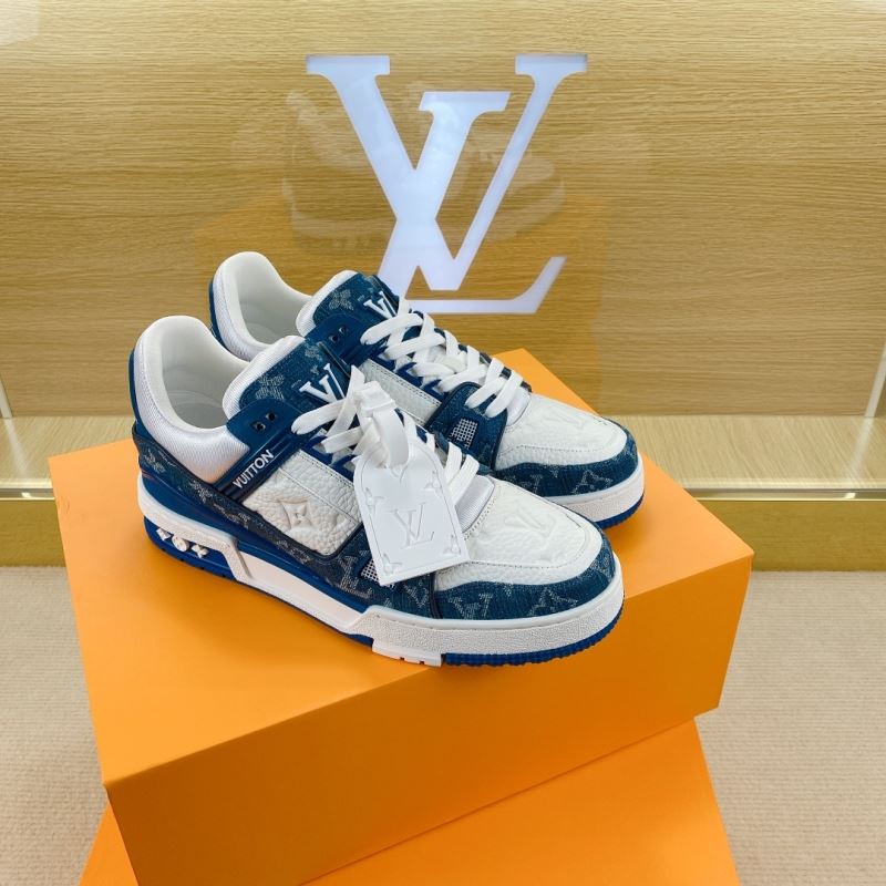 L&&V Trainer Monogram White Blue