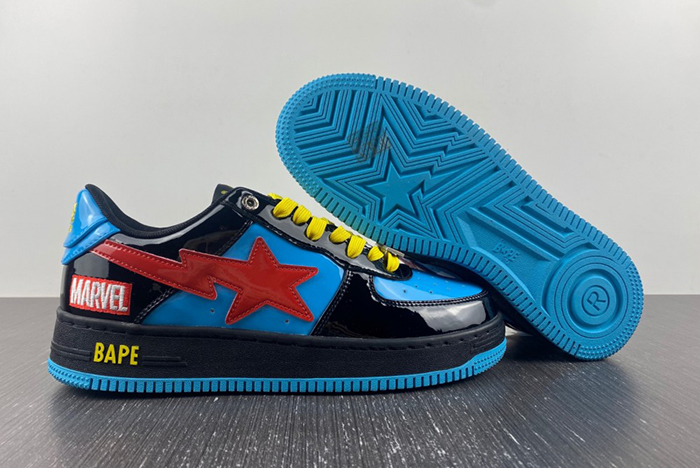 BAPE MARVEL BAPE STA BLACK YELLOW